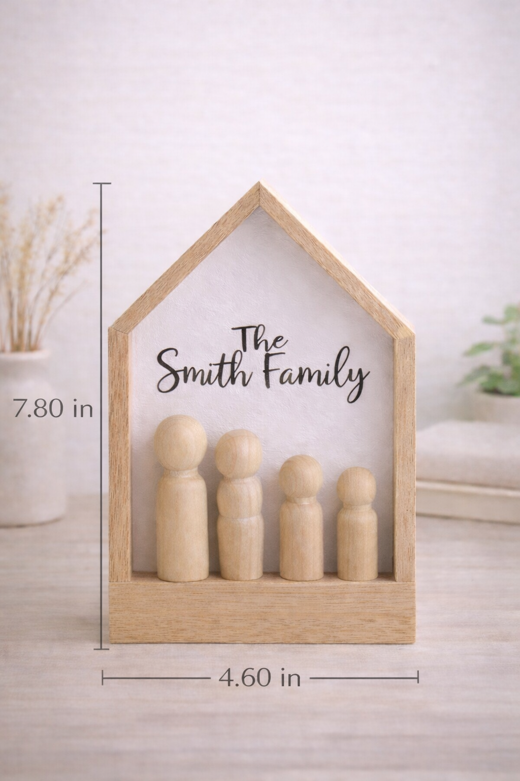 Personalized Family House Sign | Wooden Family Name Sign | Custom Last Name Home Decor | Minimalist Family Gift