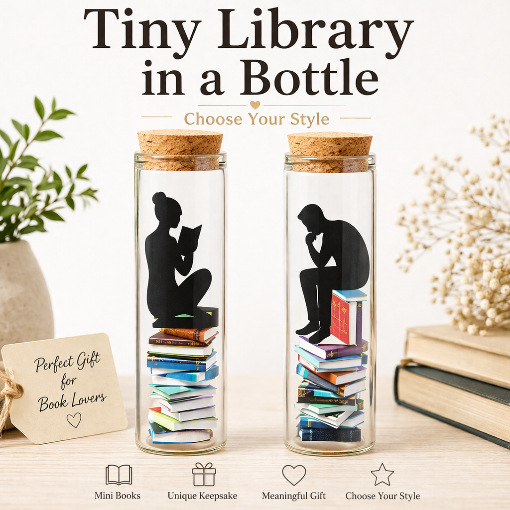 reading gift small bottle library decoration