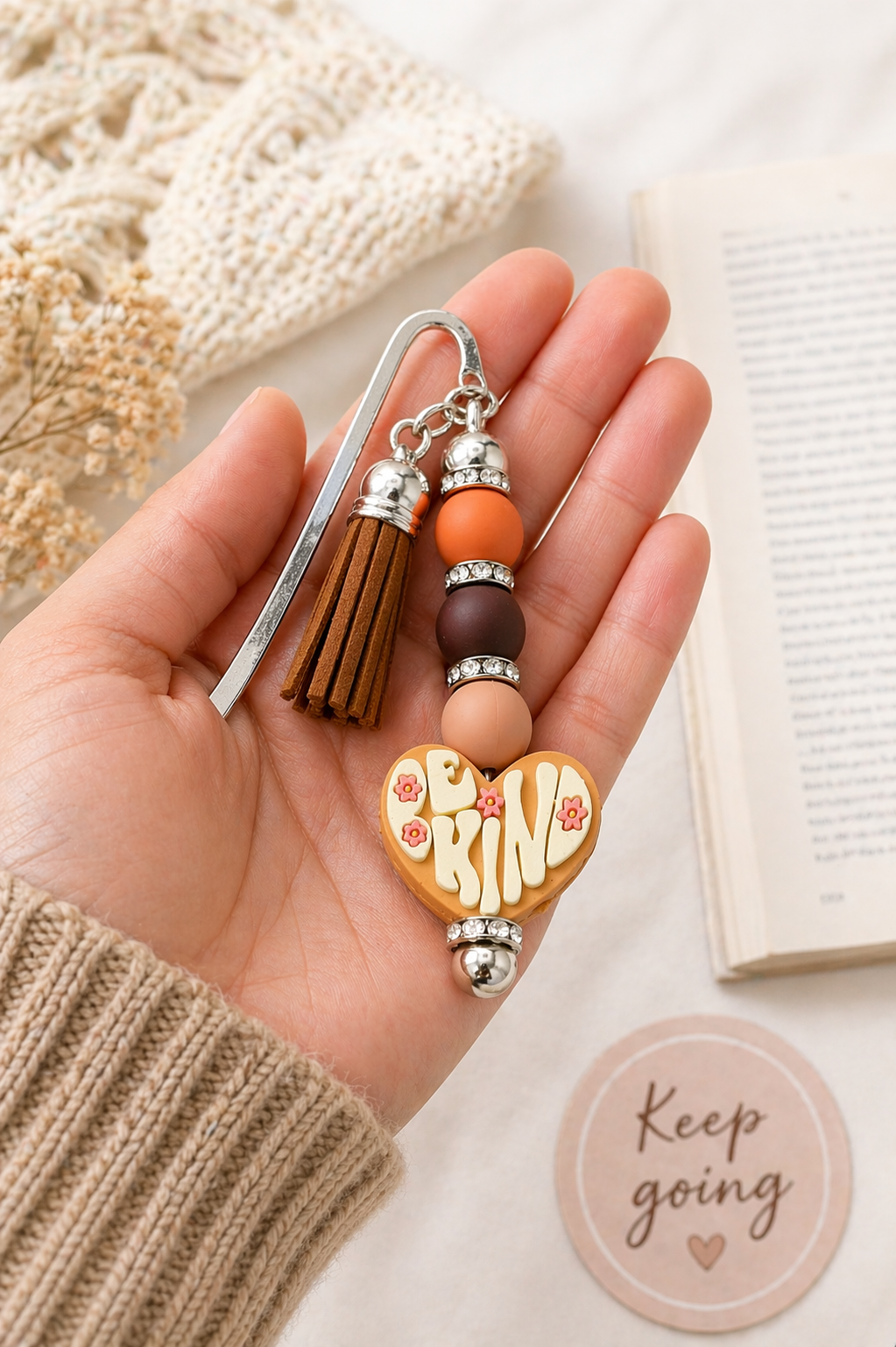 Kind Heart Bookmark – Handmade Gift for Readers | Inspirational Gift | Cute Book Lover Gift