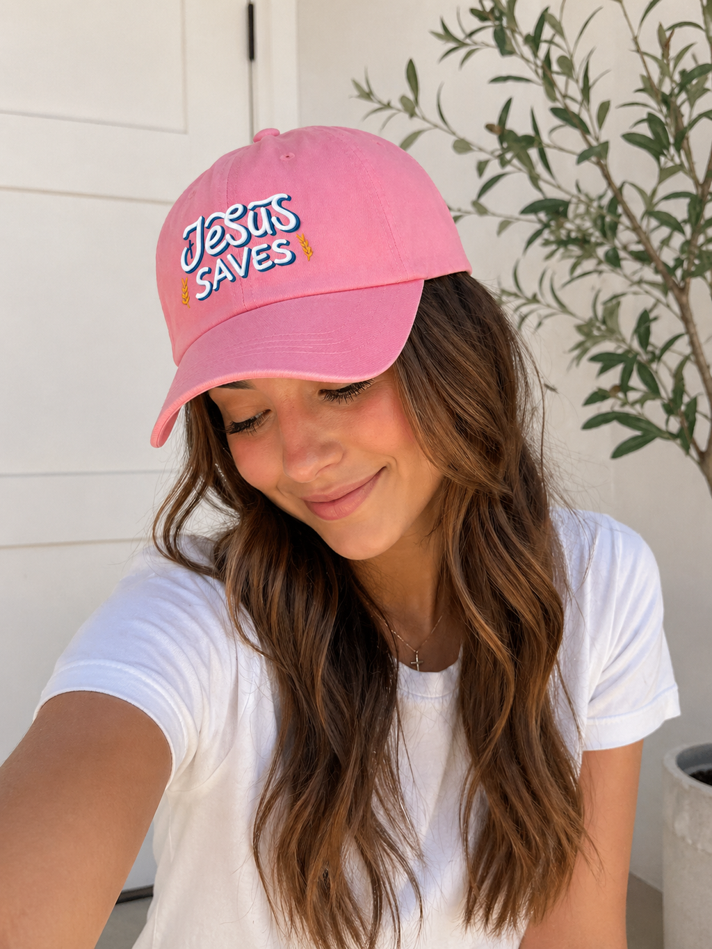 Jesus Saves Embroidered Hat – Christian Faith Cap