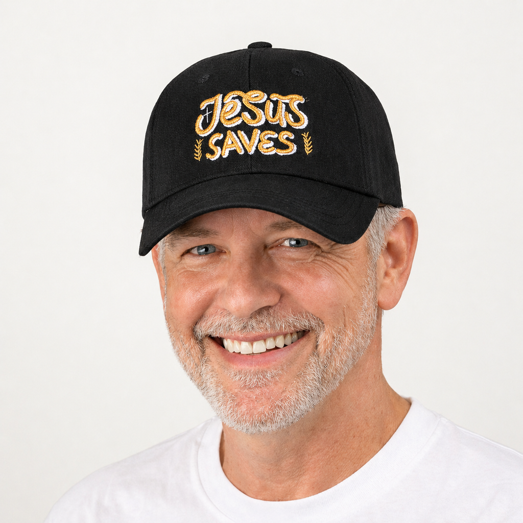 Jesus Saves Embroidered Hat – Christian Faith Cap