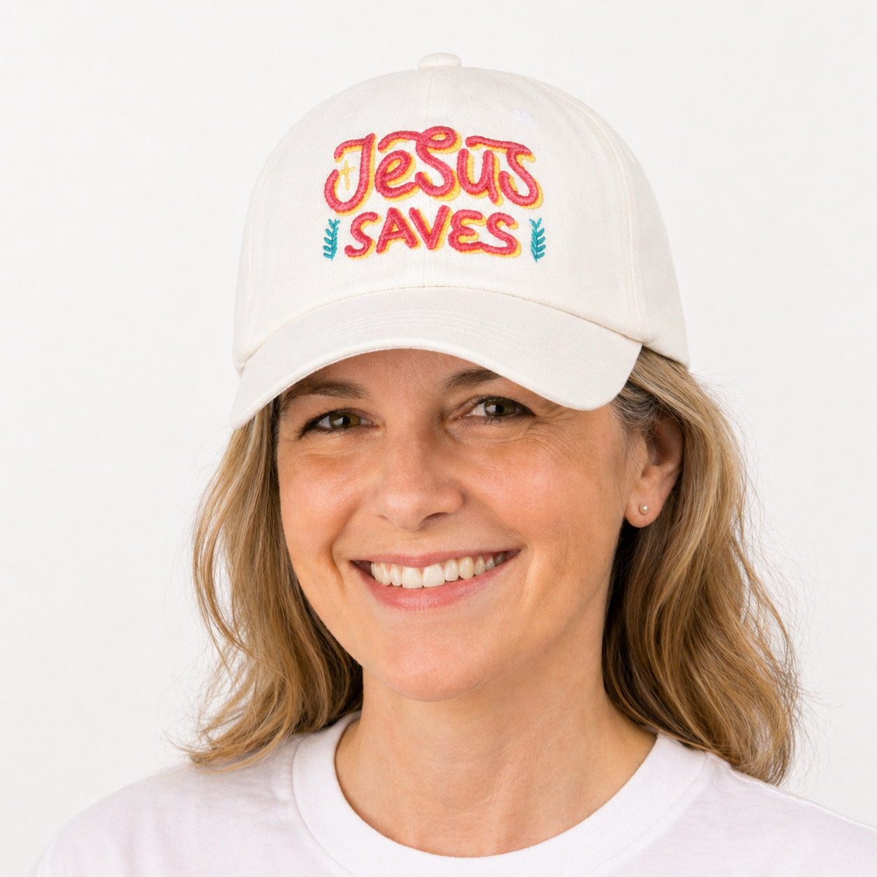 Jesus Saves Embroidered Hat – Christian Faith Cap