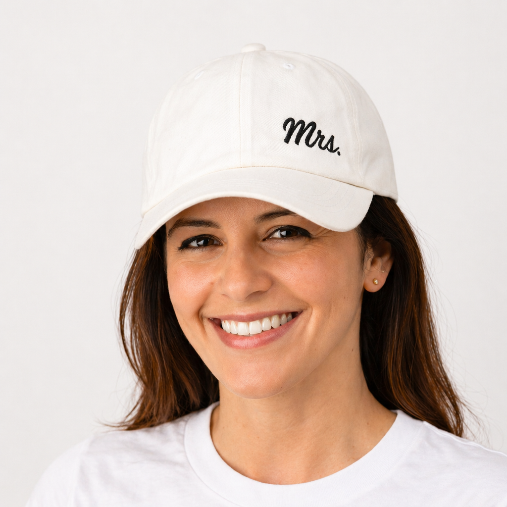 Mr & Mrs Matching Hats – Embroidered Couple Caps