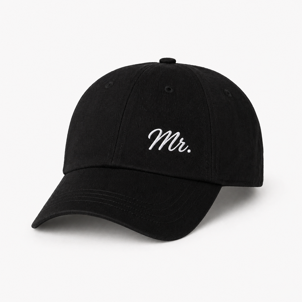 Mr & Mrs Matching Hats – Embroidered Couple Caps