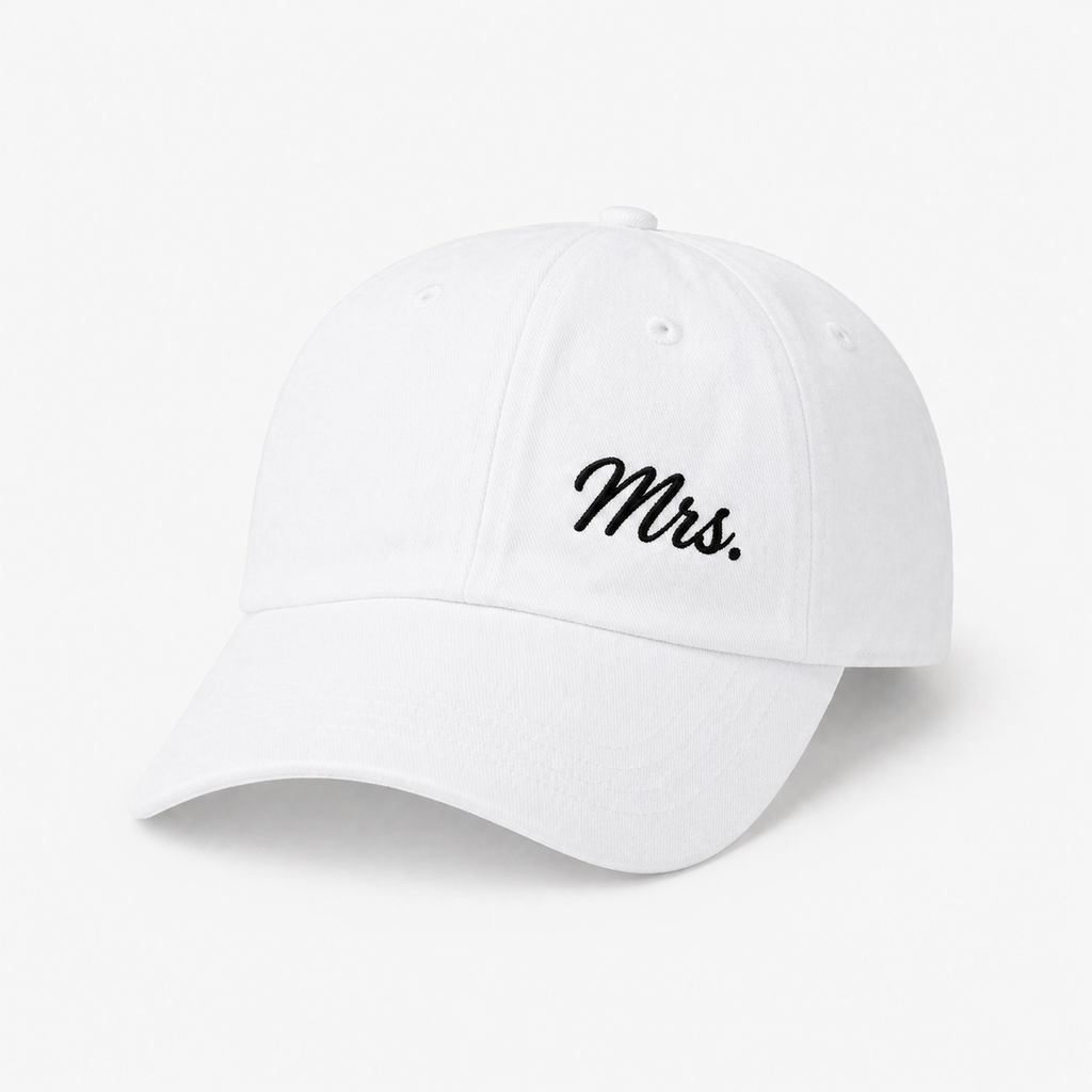 Mr & Mrs Matching Hats – Embroidered Couple Caps