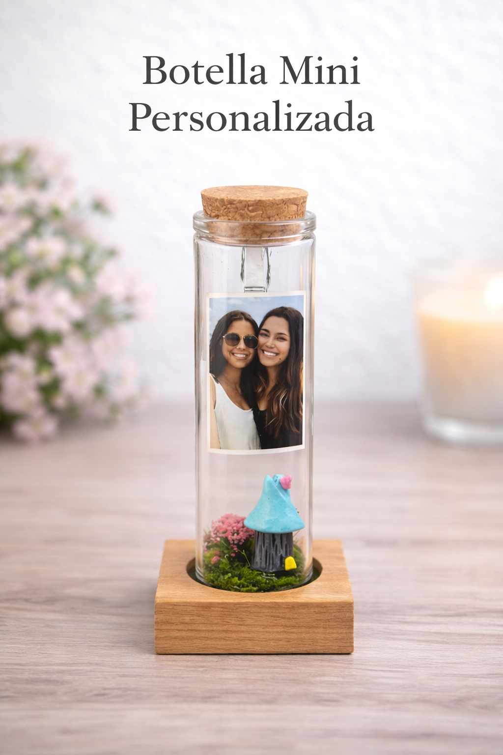 Personalized Photo Bottle XL – Custom Memory Jar Gift for Couples, Anniversary & Family Keepsake