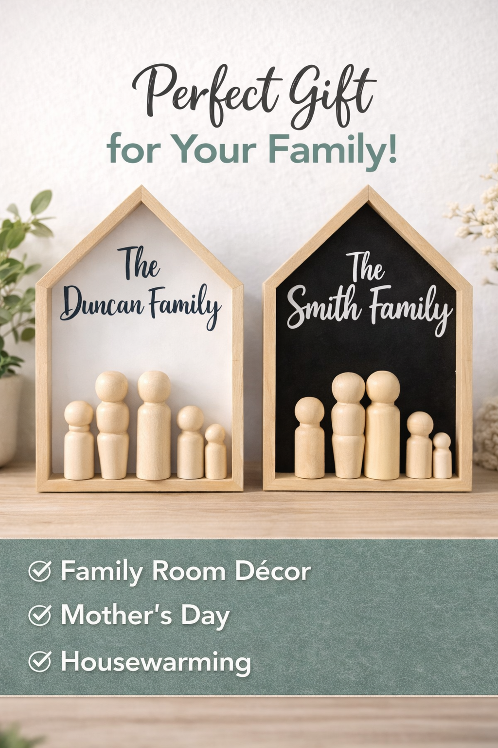 wood family house sign rustic personalized home decor
