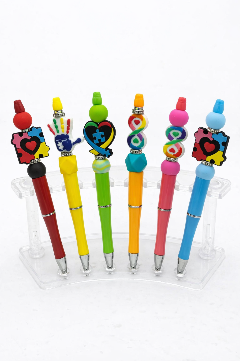 Autism Awareness Beaded Pen | Handmade Gift | Teacher Gift | Sensory Friendly | Meaningful Desk Accessory
