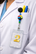 Autism Badge Reel, Retractable ID Holder, Nurse Badge Reel, Teacher Gift, Autism Awareness, Cute Badge Reel, Medical Badge