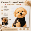 Custom Cartoon Pet Puzzle – Personalized Pet, Owner or Family Photo Puzzle