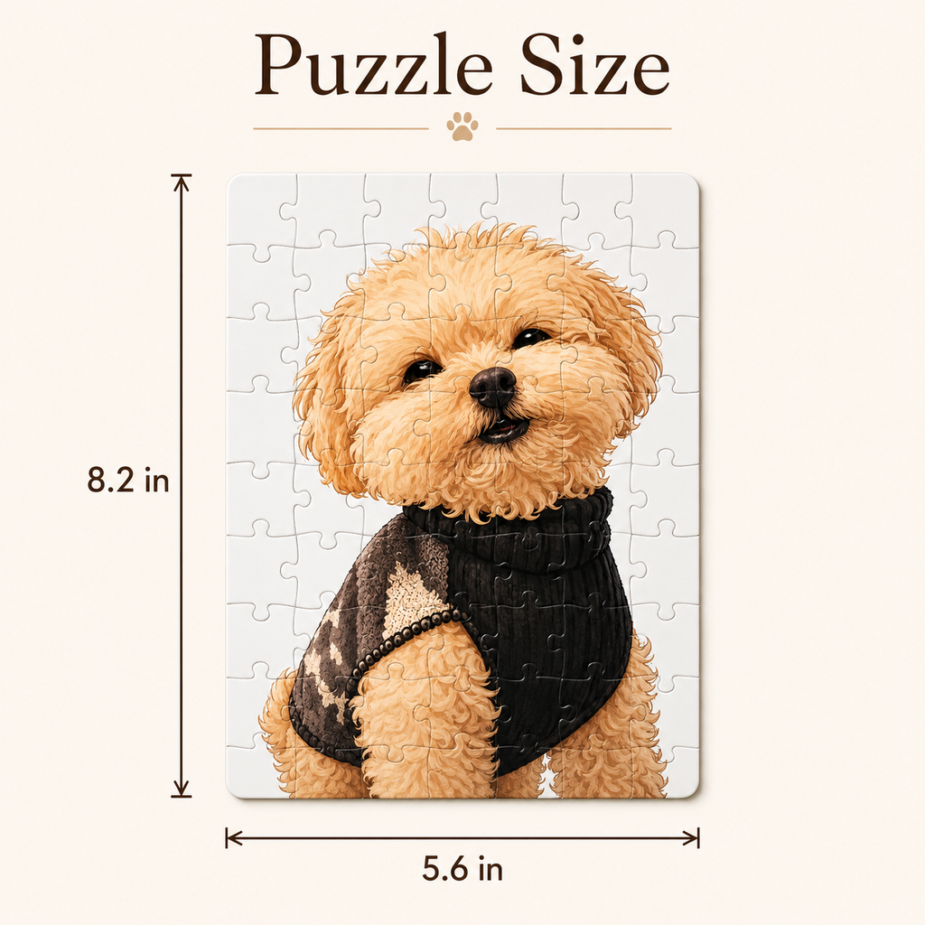 Custom Cartoon Pet Puzzle – Personalized Pet, Owner or Family Photo Puzzle