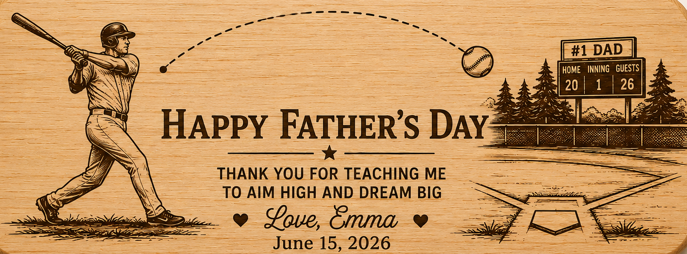 Personalized Wooden Bottle Opener Gift for Dad or Grandpa
