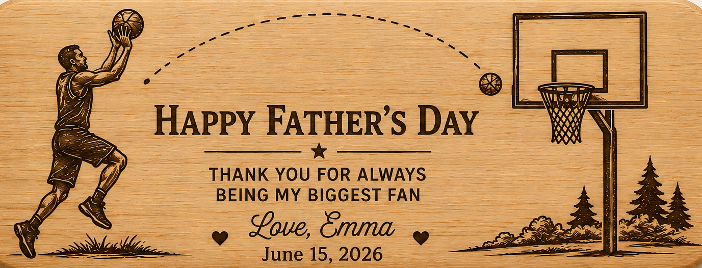 Personalized Wooden Bottle Opener Gift for Dad or Grandpa