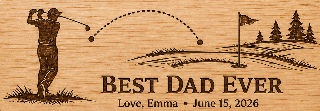 Personalized Wooden Bottle Opener Gift for Dad or Grandpa