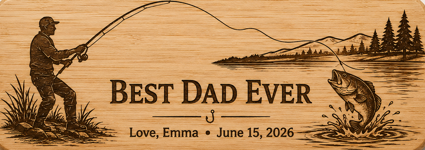Personalized Wooden Bottle Opener Gift for Dad or Grandpa